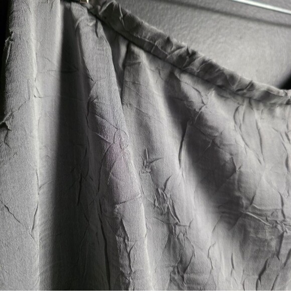 J. Jill Gray Crinkle Polyester Sz 14T Maxi Lined Skirt Festival Boho - Picture 4 of 10